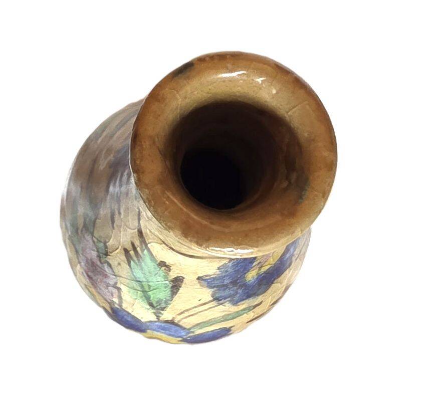 Antique Small Iznik Glazed Ceramic Vase 19th Century