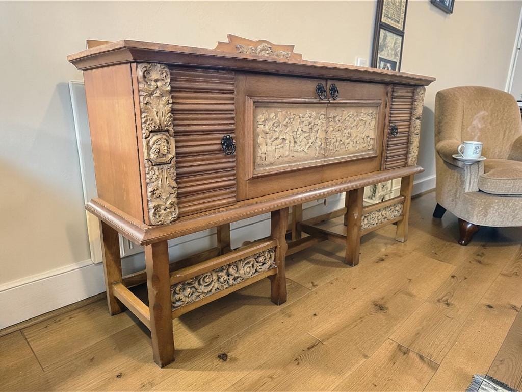 Buffet art déco vintage / commode 'Jacques Klein'