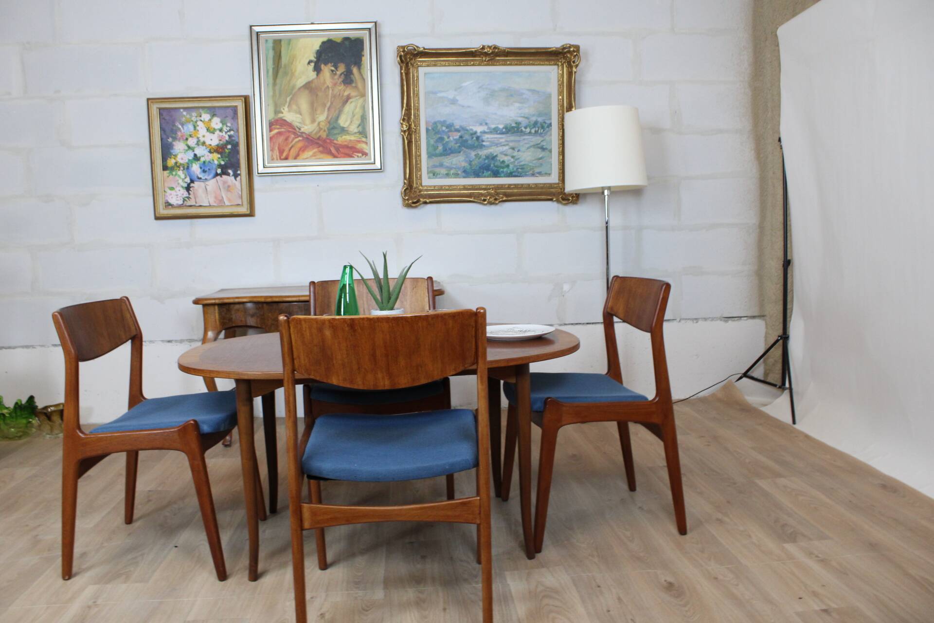 4 chaises vintage en teck, 1960 Danemark