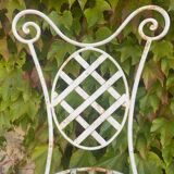 Chaise provençale forme Arlequin fer forgé année 70