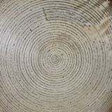 Puisaye stoneware pie dish signed Lacheny