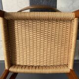 Niels Otto Moller teak and paper cord chairs, model 71