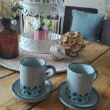 2 tassses grès bleuvintage