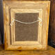 Still life, painting on hardboard, wooden and stucco frame.