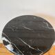 Vintage black marble bistro pedestal table