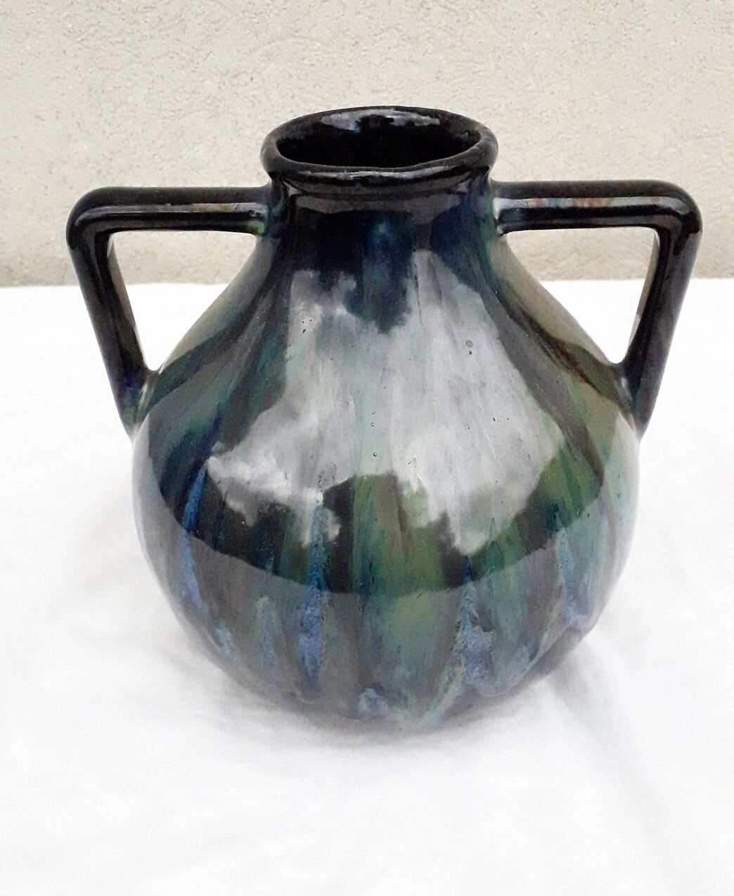 Signed stoneware vase