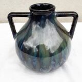 Signed stoneware vase