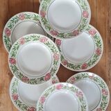 Set of 8 vintage earthenware plates