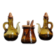 Oil and vinegar serving in amber glass