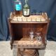 Mini bar maritime in solid wood and brass