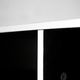 Storage cabinet wood compressed lacquered black lining margins aluminum. France, circa 1975.
