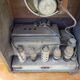 Former radio ponsot wood - metal - bakelite buttons vintage decoration
