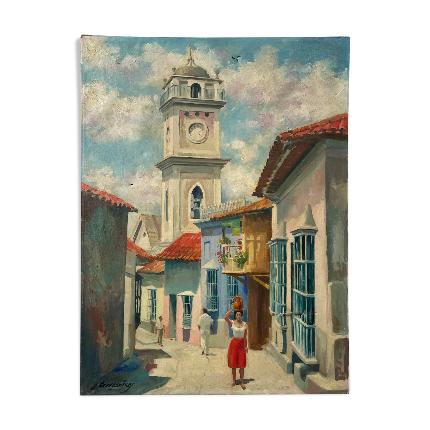 Canvas oil landscape alley 60x80cm