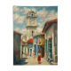 Toile huile paysage ruelle 60x80cm