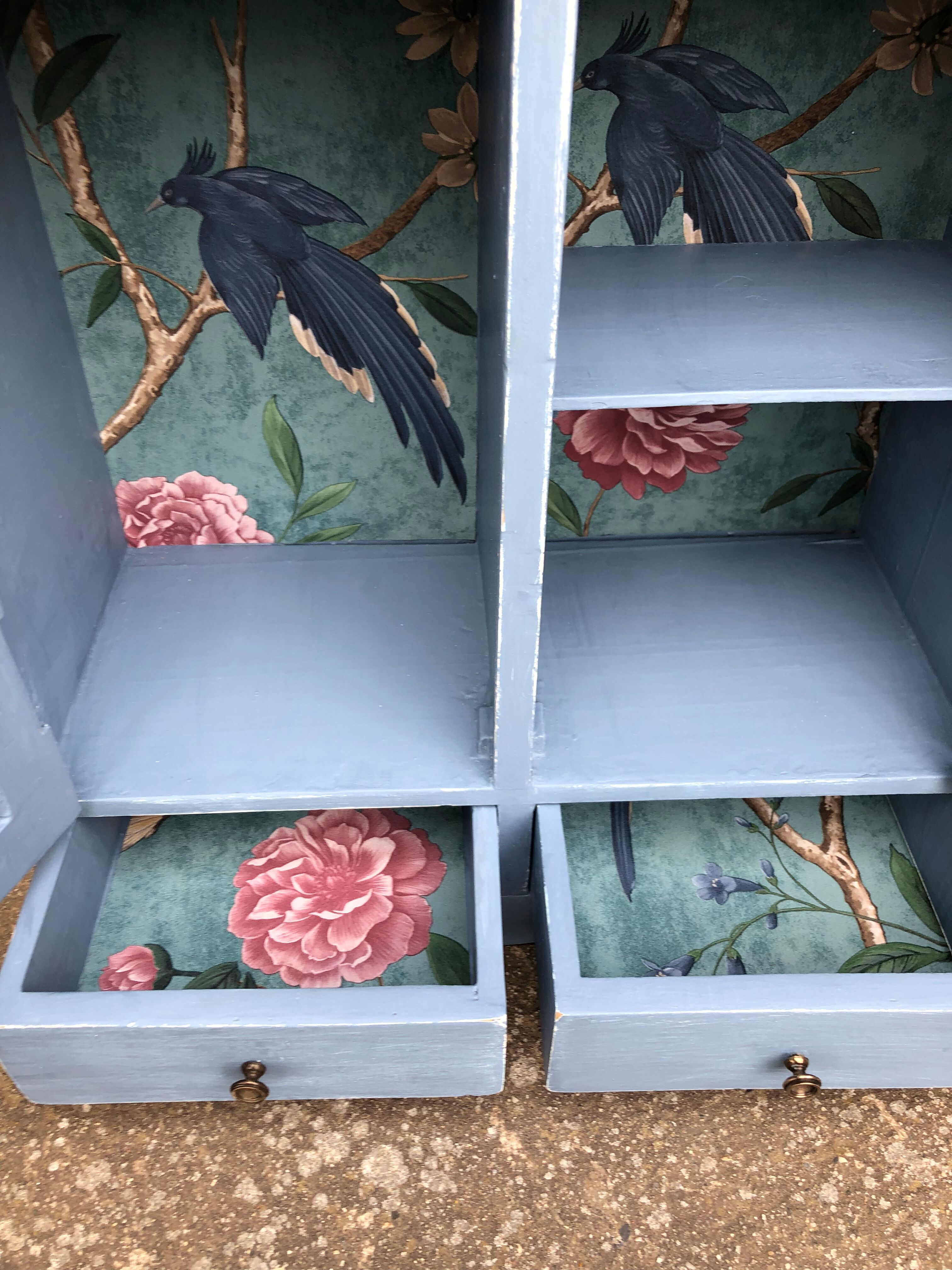 Pastel patinated medicine cabinet