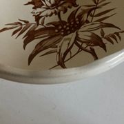 Compotier à godrons en faience de Clairfontaine 1890 à fleurs