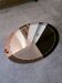 Bevelled oval mirror from the seventies