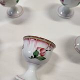 Set of 6 Lunéville Faience Egg Cups KG Reverbère
