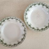 2 hollow plates in iron earth Moulin des Loups and Hamage