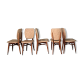 Set de 5 chaises aux pieds compas scandinave vintage 1960