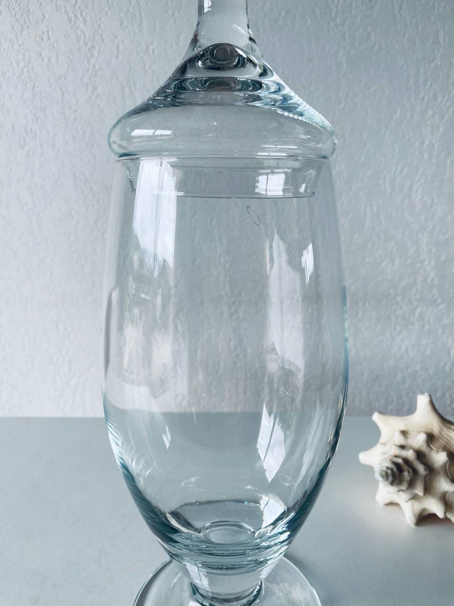 Grand flacon forme apothicaire en verre