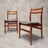 Suite of 6 french chairs - elm - ca 1960