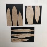 Triptych small abstract paintings