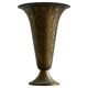 Art Deco fluted vase in patinated metal and brass from the 1930s.