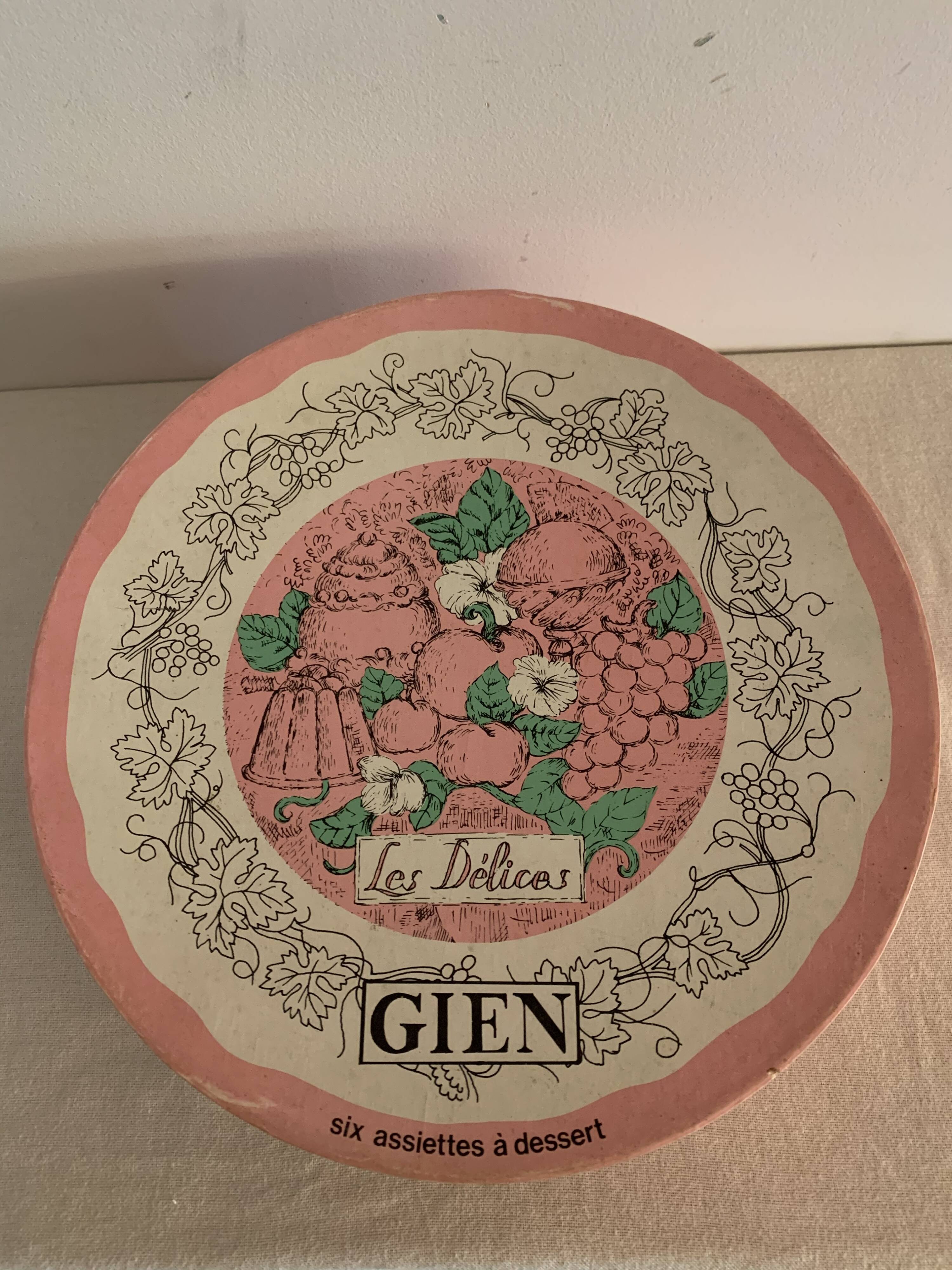 6 gien Marie-Pierre Boitard's Delights dessert plates