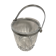 Old arched crystal ice bucket with chrome metal handle