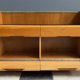 lowboard  with black glass top 1960s