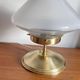 Antique table lamp with pointed glass globe and brass base, antique vintage lighting fixture LAMP-7345