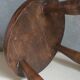 Low tripod stool in vintage turned solid wood