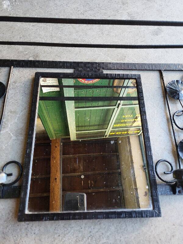 Porte manteaux miroir en fer forge