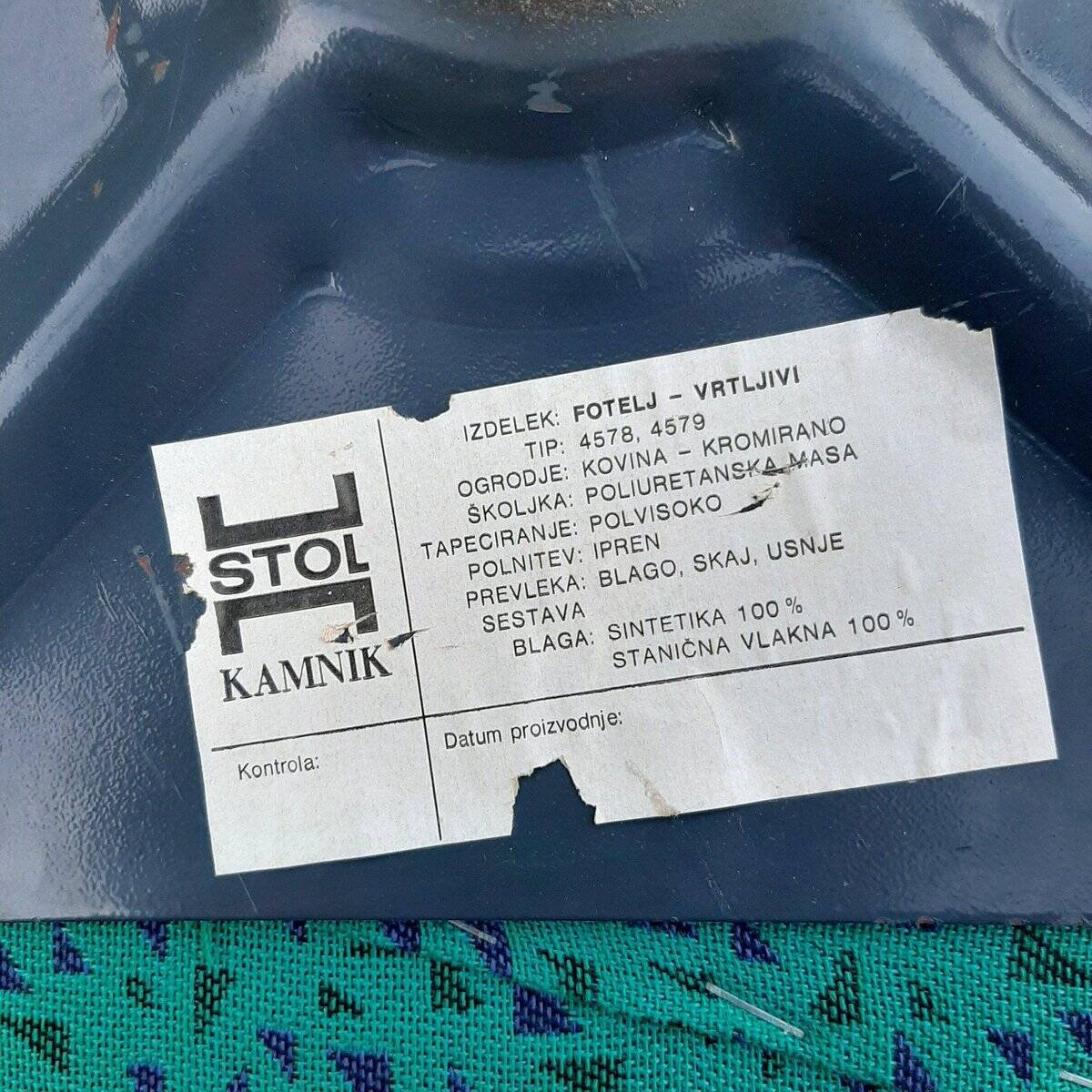 Mid-century office chairs by Stol Kamnik, 1970s