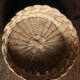 Panier Corbeille ronde osier tressage vintage