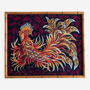 Tapisserie oiseau de feu 70s