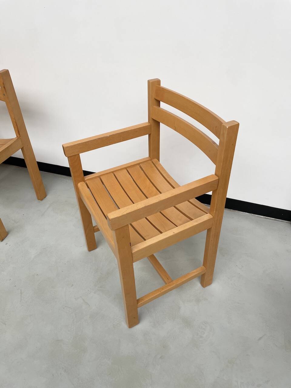 Beech chairs from the 1980s, Sornay.