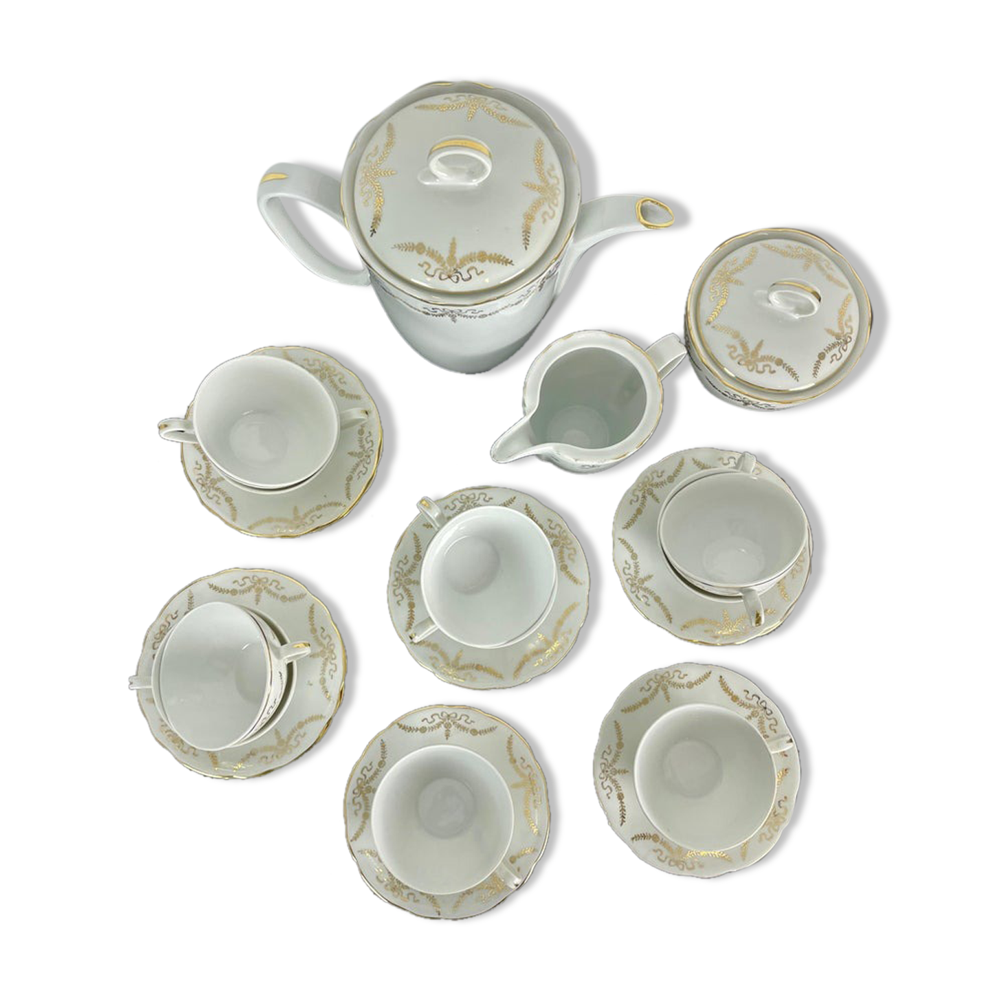 Porcelain coffee/tea service for 10 people