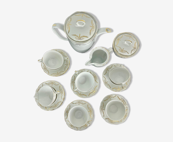 Service à café/thé en porcelaine pour 10 personnes