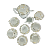 Service à café/thé en porcelaine pour 10 personnes