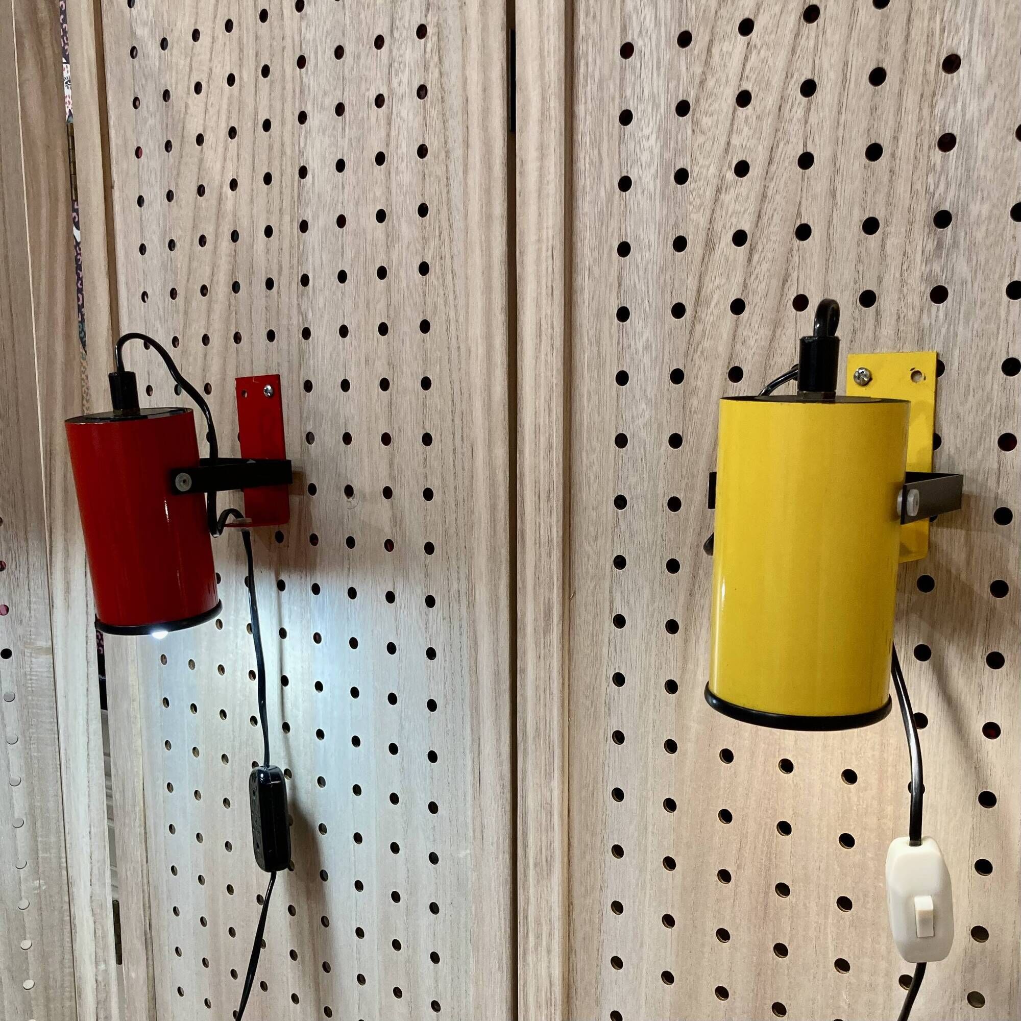 Pair of wall lights 1950 industrial design.