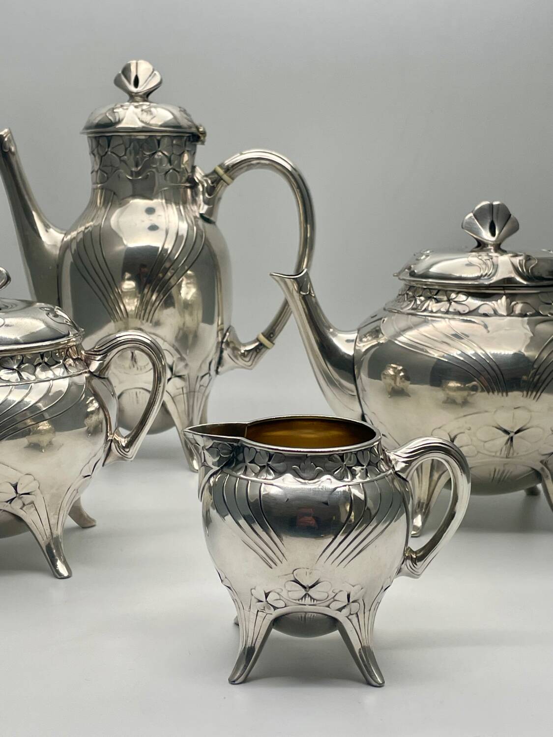 Gallia Christofle Tea/Coffee Service, Art Nouveau 1900