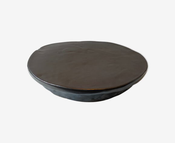 Potter's trivia with vintage matte black enamel 70s