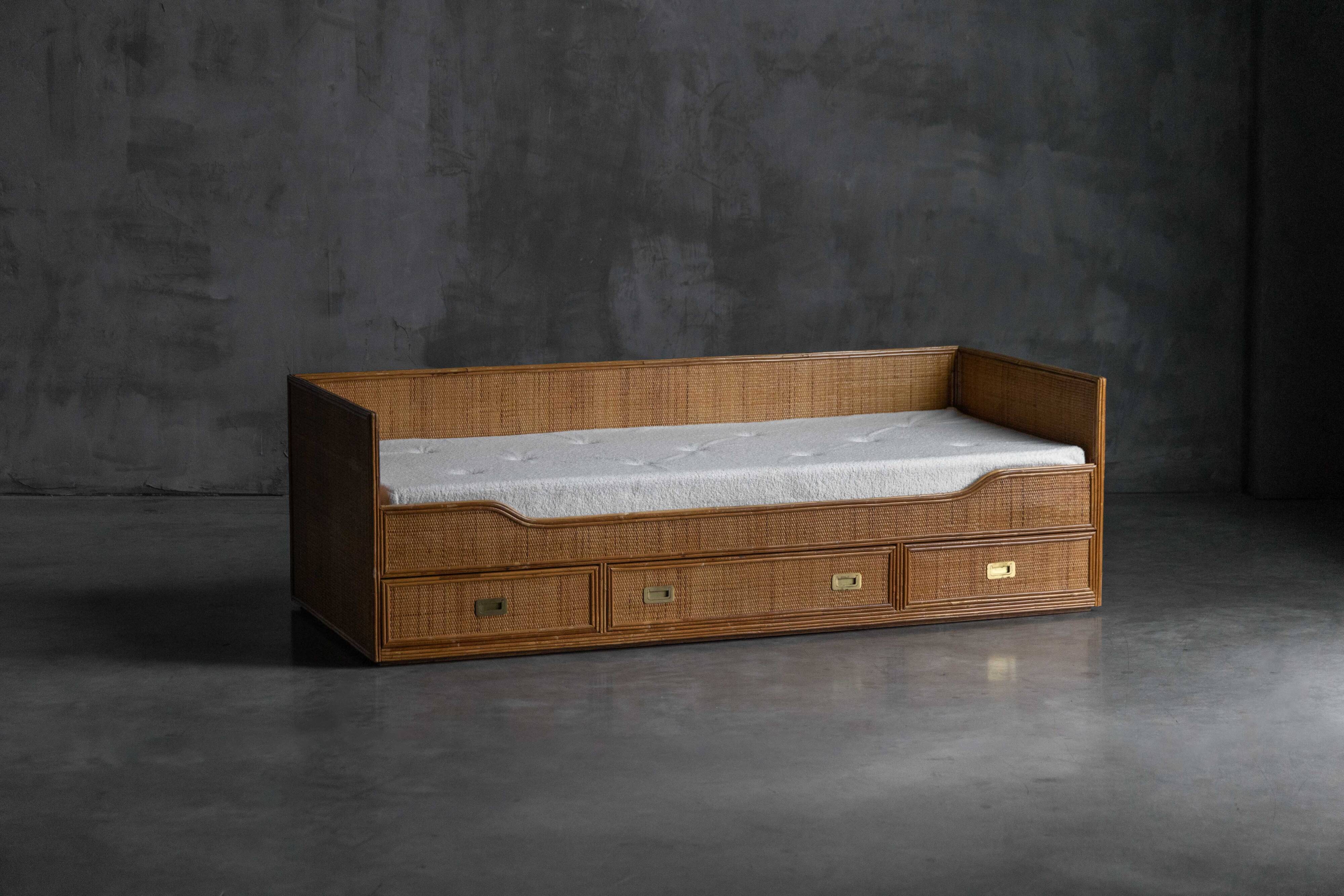 Bamboo Daybed by Vivai Del Sud, Italy, 1970s