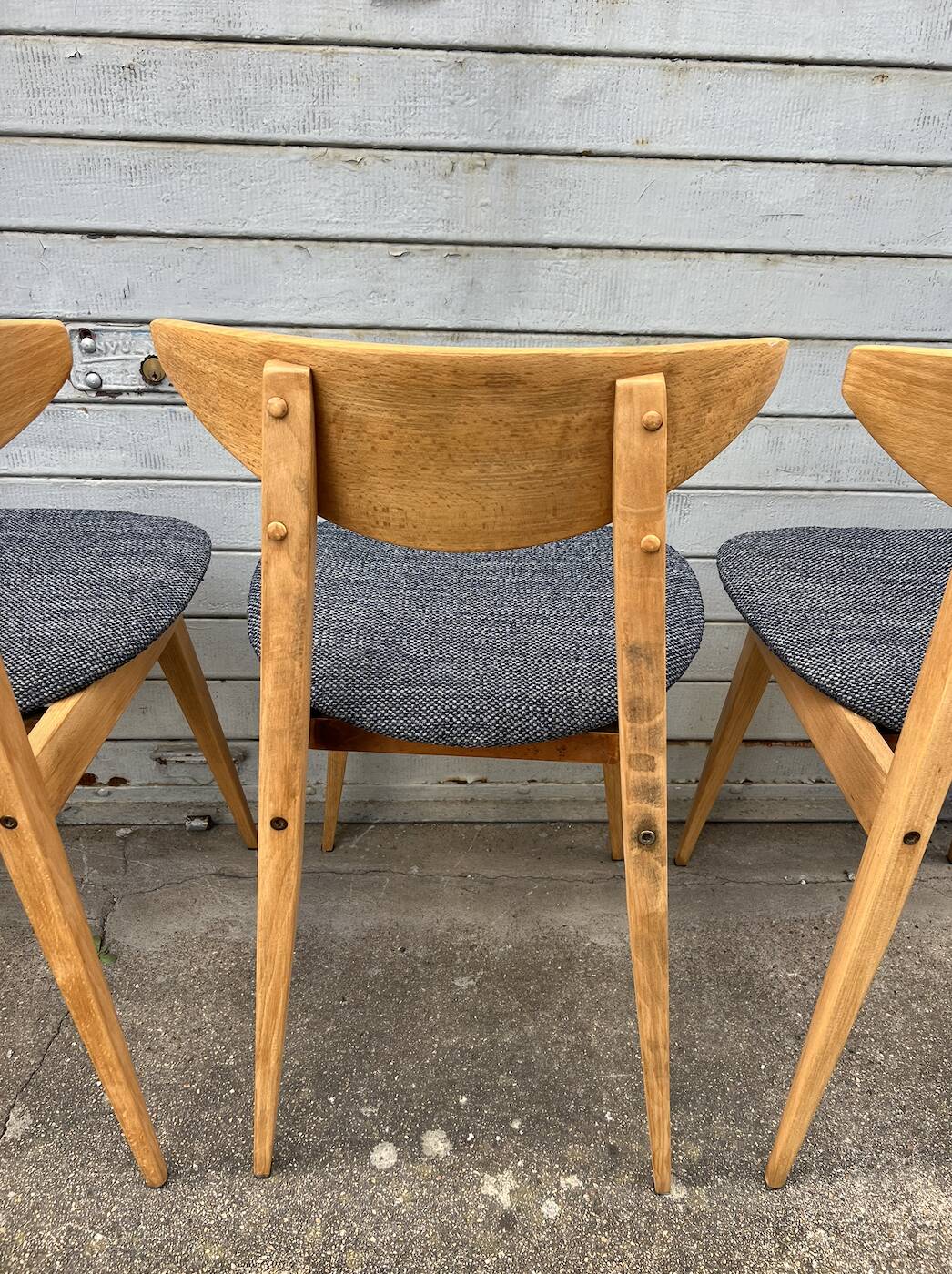 (Lot) 4 Baumann Fontania chairs 1960 (Fully restored)