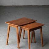 Set of nesting tables in teak, Dutch design, 1960’s