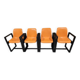 Set of 4 1970s Space Age armchairs