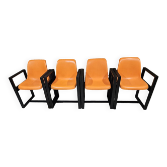 Lot de 4 fauteuils chaises 1970" Space-Age