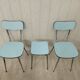 Blue formica table 2 chairs 1 mdj stool